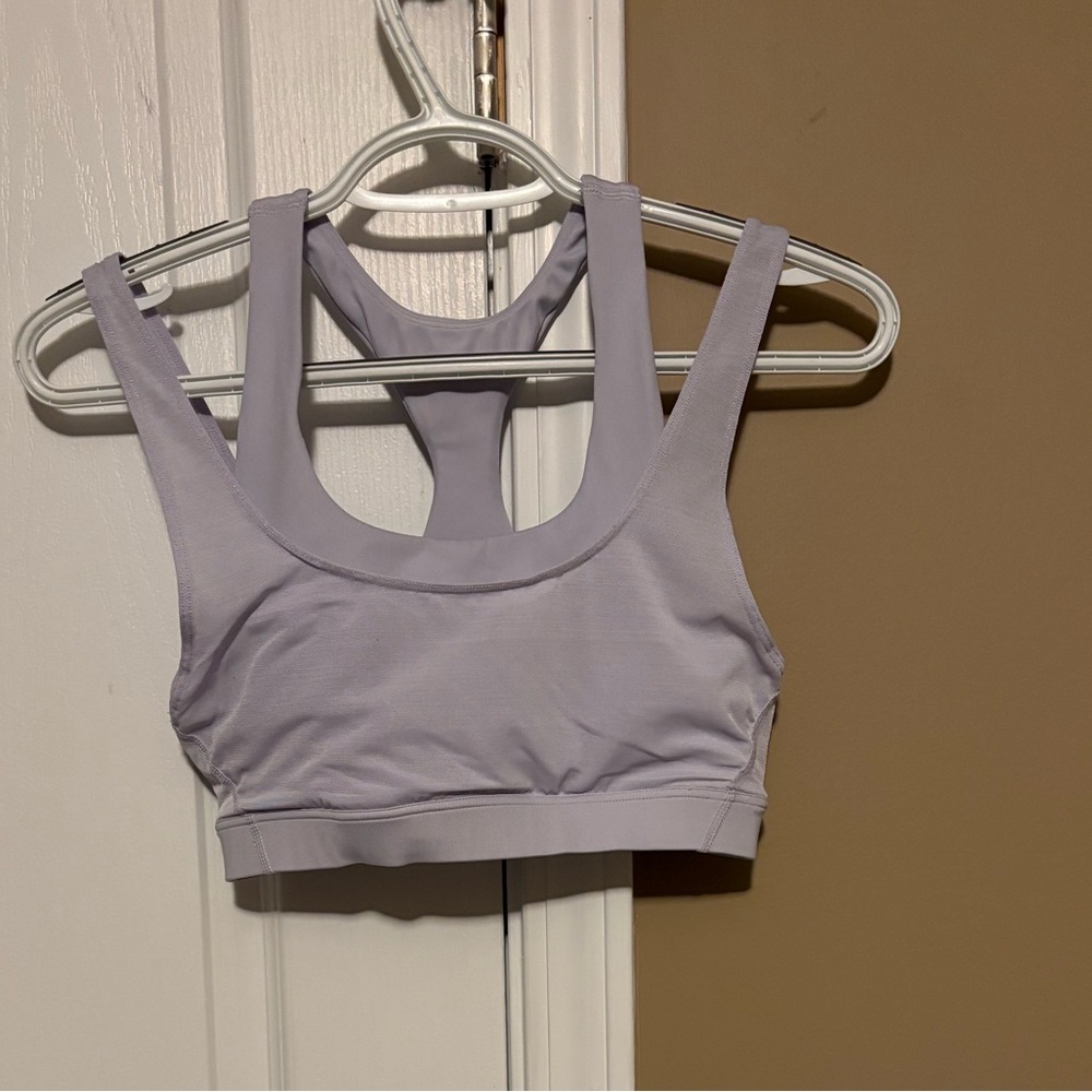 Women's Lilac Racerback Sports Bra - Breathable Support